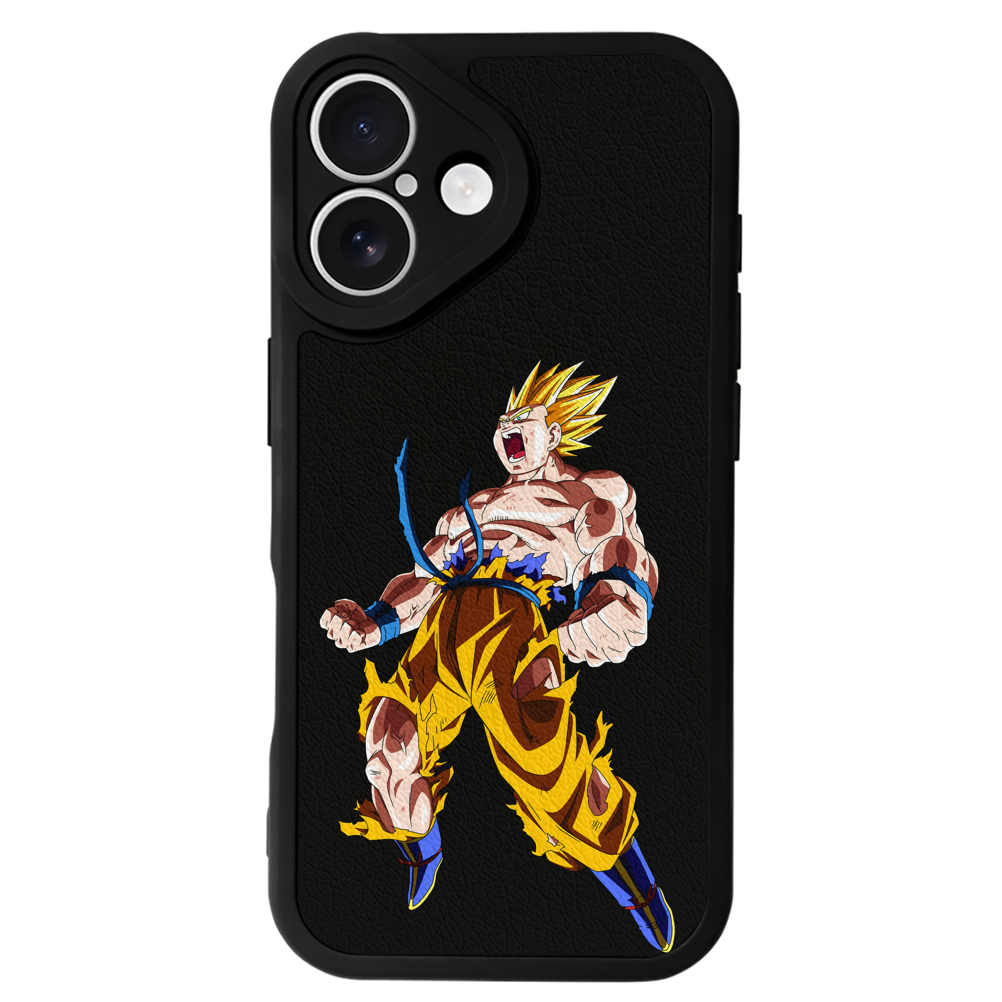 （画像用） ドラゴンボール 孫悟空（そん ごくう）Son Goku カカロット DRAGON BALL Kakarotto 【iPhone 16シリーズ対応】シリコンスマホケース（レザー調） 材質：シリコン
